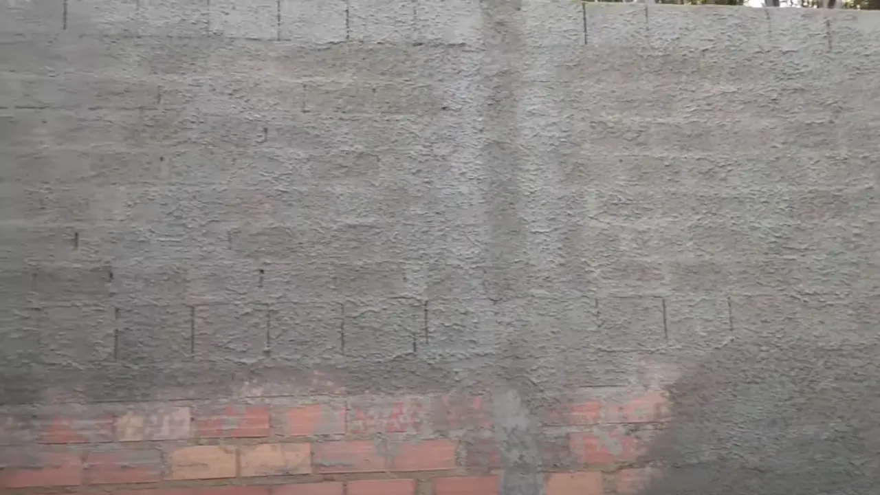 parede da minha casa com chapisco