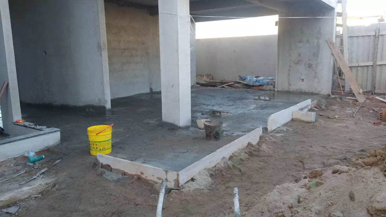 Concreto de 25 mPA feito na betoneira que usei na minha garagem